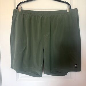 Rhone Men's Olive Green 7” Essentials Performance Shorts